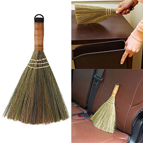 Gorgebuy Escoba de Madera Corta para Barrer el Suelo, Pelo Suave, Herramientas de Limpieza para el hogar, arqueado Manual pequeño con escobas de batido/escobas de Mano