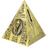 LOLIPPYY Retro Metall Pyramide Spardose Kreative Ägyptische Pyramidendekoration Tischornament Für Wohn Bürodekor Multifunktionale Sparbüchse Mit Einfachem Geldzugang