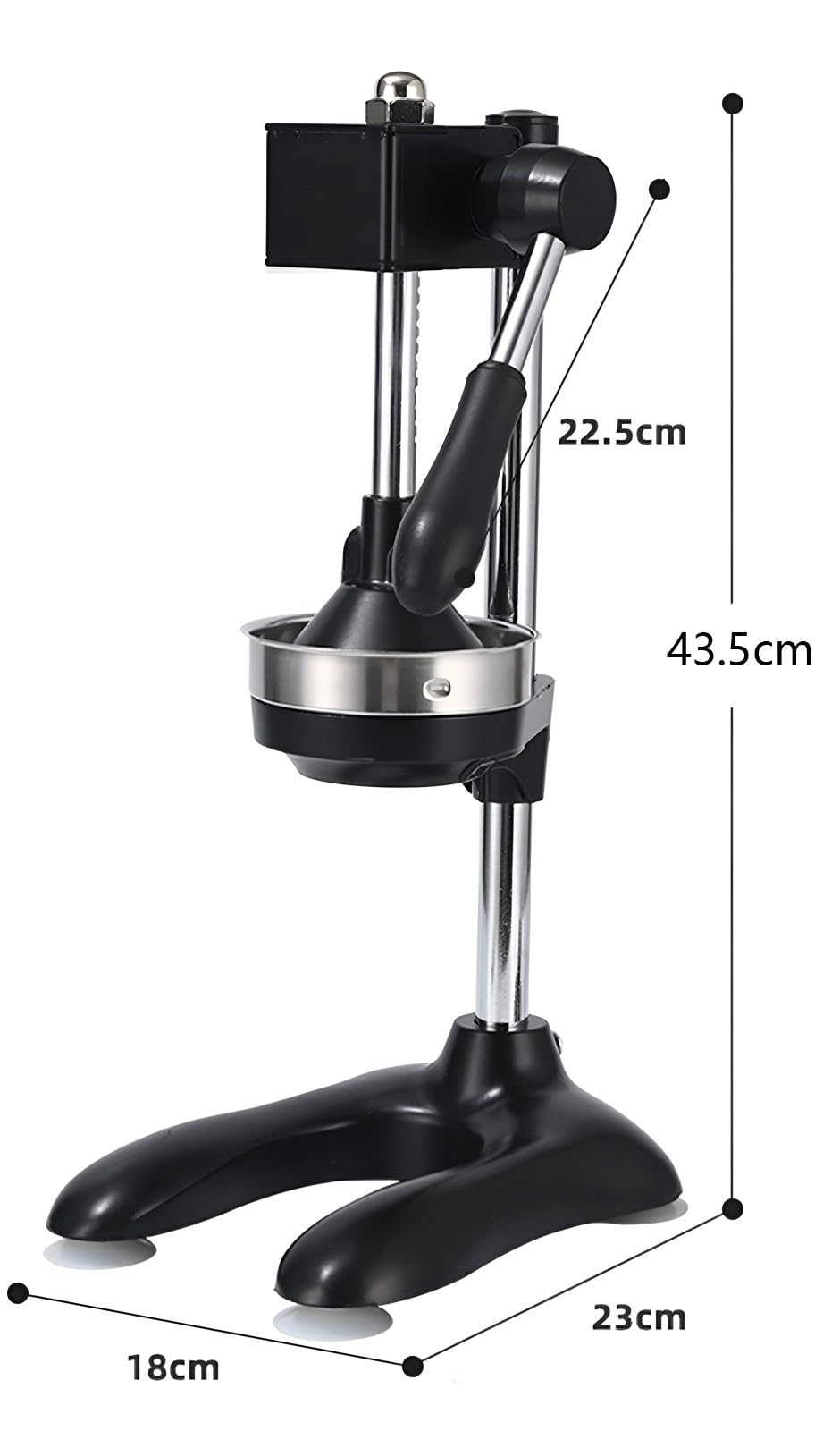 Manuelle Zitronenpresse aus Edelstahl, Tisch-Zitruspresse(Black)