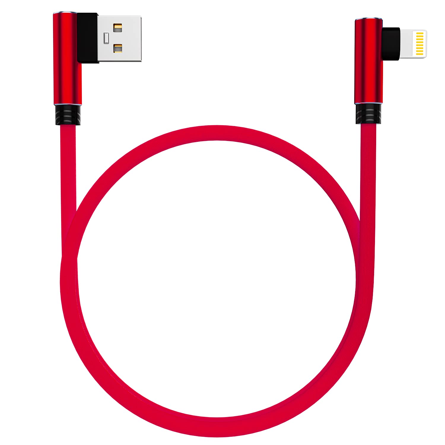 Ironten iPhone-Lightning-Ladegerät, 3 Stück, 1.8 m, rotes Apple-MFi-zertifiziertes Kabel, geflochtenes Nylonkabel, Schnellladekabel, kompatibel mit iPhone 14, 13, 12, 6 Plus SE, iPad