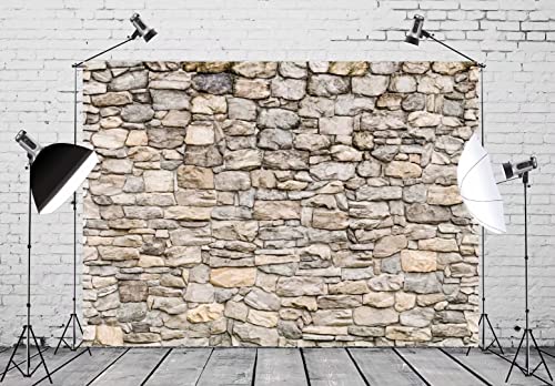 Fondo fotográfico BELECO 8x6 ft piedra vintage gris miniatura 3