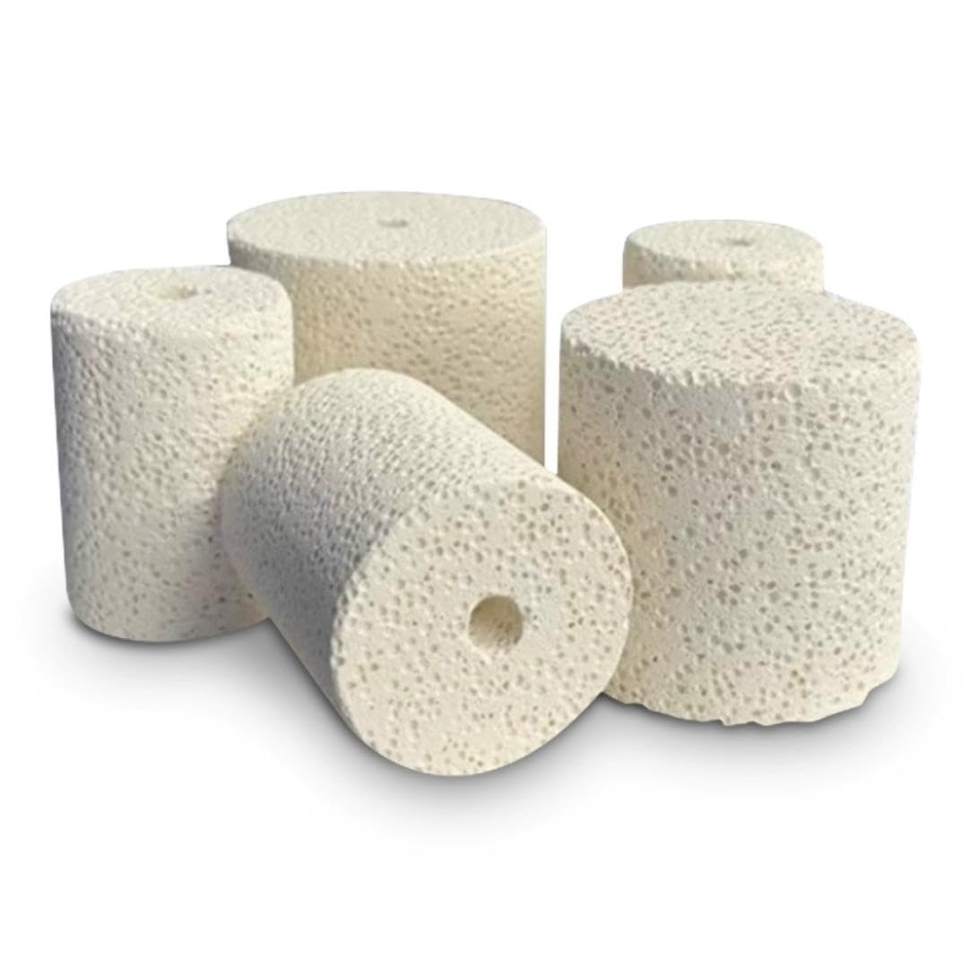 1 x Hochtemperatur-Aluminiumoxid-Quarzrohr-Isolationsstopfen – Ofendichtung für Rohröfen (18–160 mm, 1700 °C) (D60 mm x 65 mm Außendurchmesser, 70 mm)