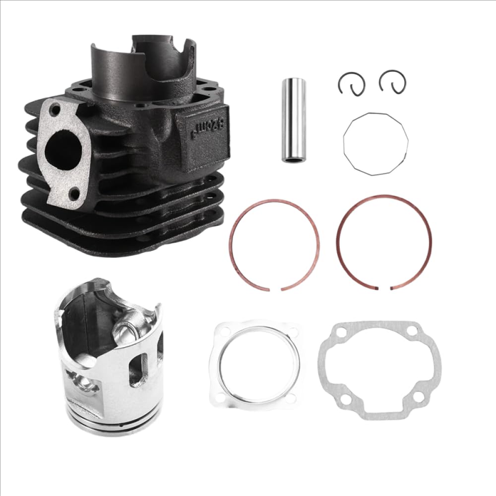 Compatible con los modelos de motocicleta Jog 90, juego de pistones de cilindro de 50 mm, juego de anillos de junta, reemplazo del mercado de accesorios de 90 cc