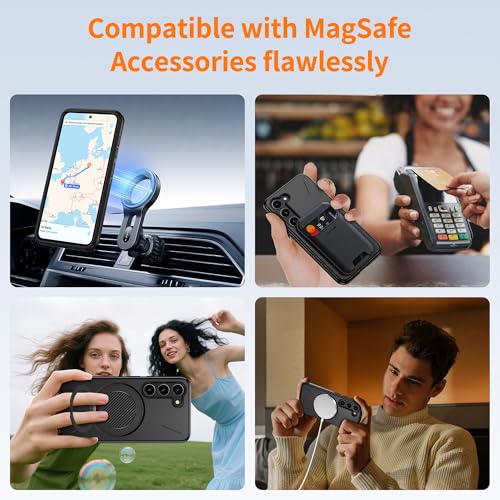 Coque Samsung S23 Plus béquille antichoc robuste avec film écran accessoire MagSafe - 7