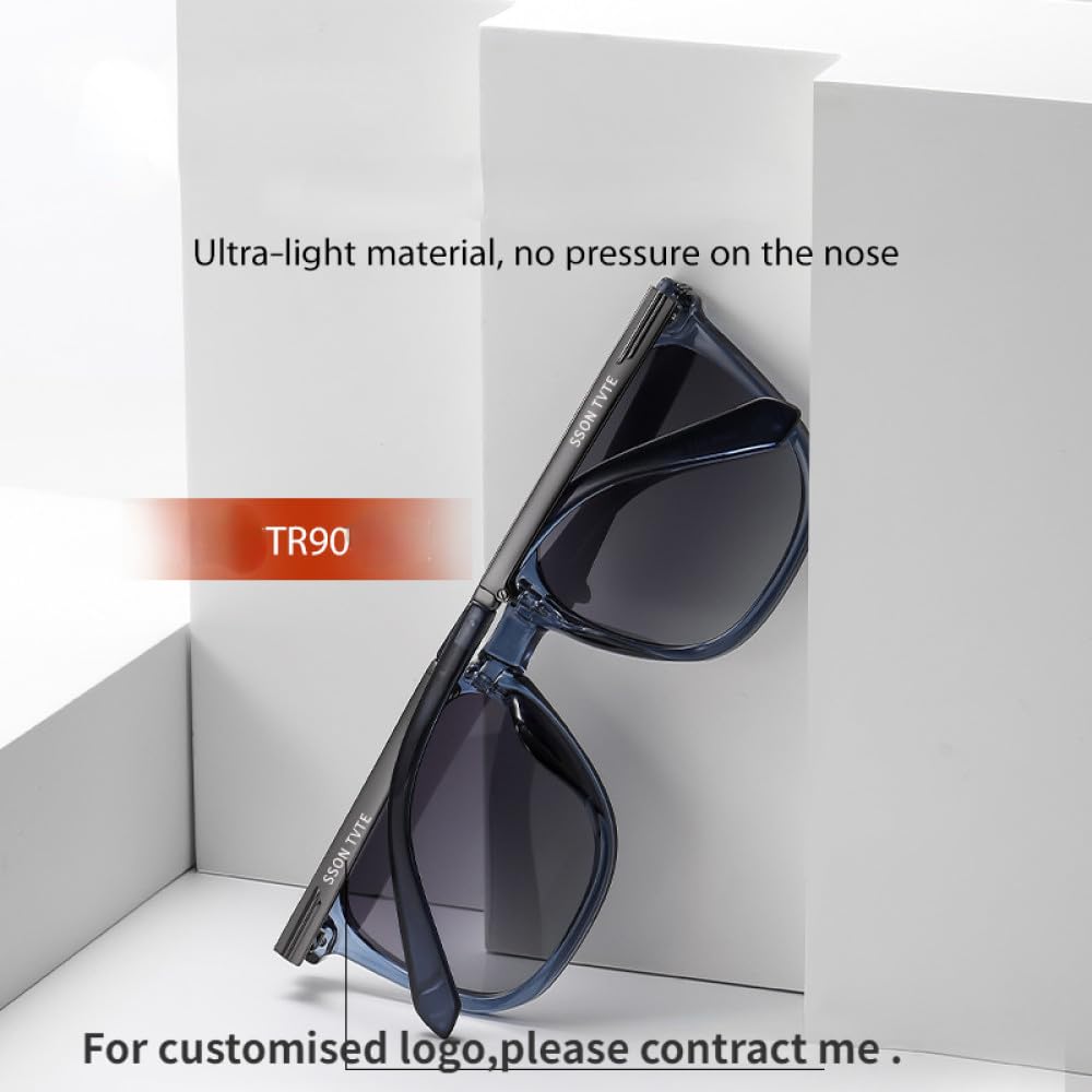 Gafas de sol polarizadas plegables ultraligeras para hombres y mujeres, gafas de sol cuadradas de aleación con bloqueo UV