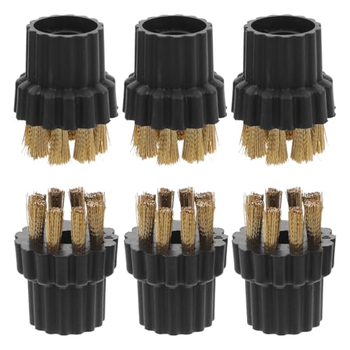 Shineofi 6 Piezas Cabezas De Cepillo De Vapor Repuesto Kit Accesorios Para Limpiadora De Vapor Multifunción Cepillo Para Esquinas Y Juntas Fácil Reemplazo