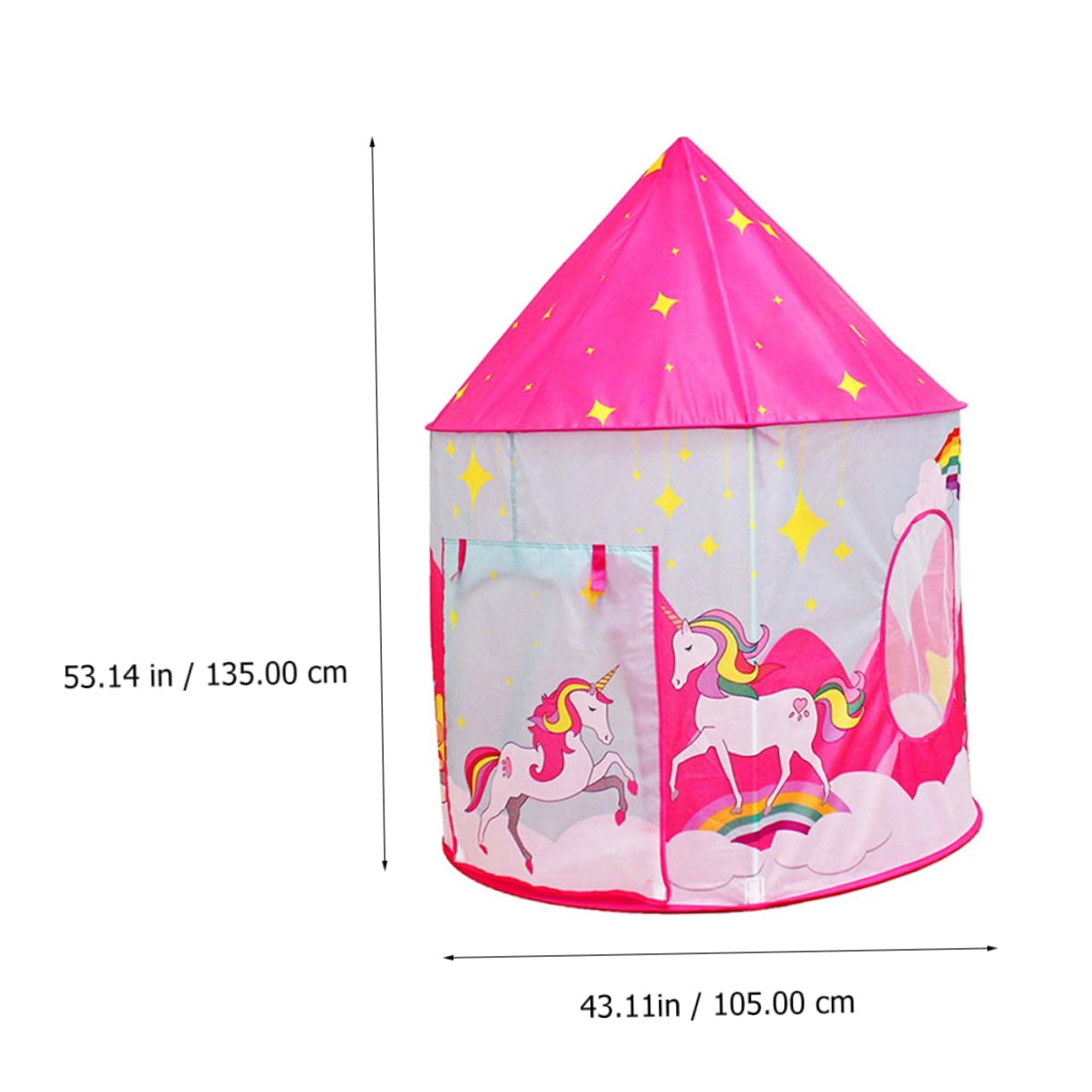 Tienda de Campaña Infantil Unicornio 1 Juego Rosa de Poliéster