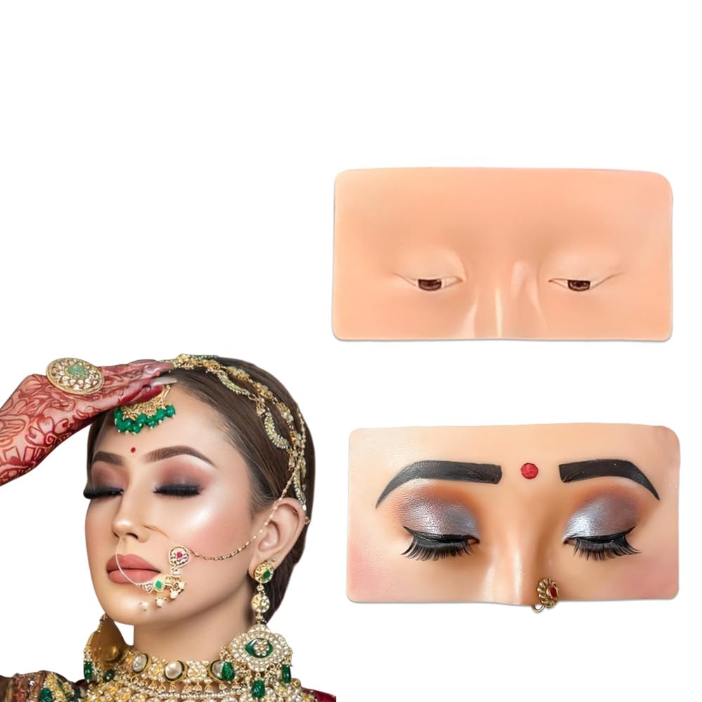 VIEWS Eye Make Up Practice Dummy | Make Up Practice Face Board | Silicon Make up Face Practice Skin Board | For Beginners (Pack of 1)-image-17