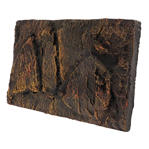 VICASKY Lifelike Background Board for Reptile Tank Durable PU Decoration for Turtle Lizard and Fish Tanks Easy to Apply Removable and Reusable Wall Decor