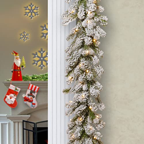National Tree Company PESL3-307-9B Pre-Lit 'Feel Real' Artificial Christmas Garland thumb #1