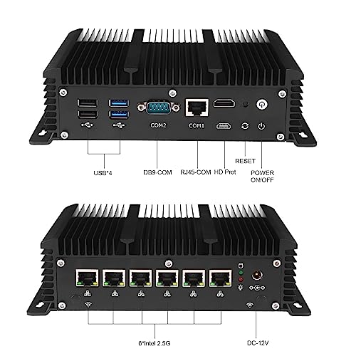 Firewall Micro Appliance, 6 Port i225 2.5GbE LAN Fanless Mini PC Intel i5 8260U, 8GB DDR4 128GB SSD, 4*USB, HDMI, DB9-COM, RJ45 LAN, Gigabit Ethernet AES-NI, VPN Router, Openwrt, Wi-Fi Antennas – Bild 7
