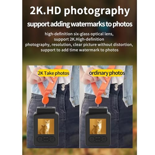 Caméscope portable 2K avec écran 3,8 cm et objectif rotatif à 180° - 4