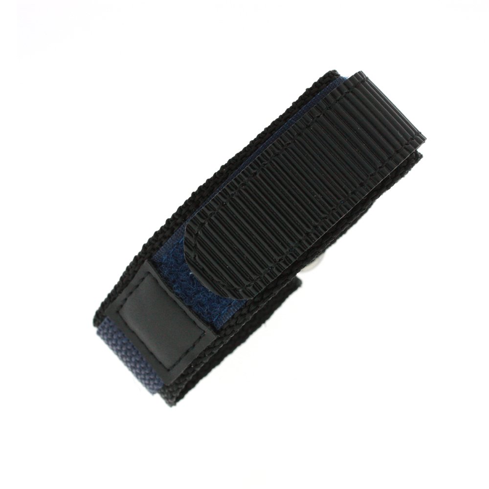 Tech Swiss Watch Band Nylon One Piece Wrap Sport Strap Navy Adjustable 18 Millimeter