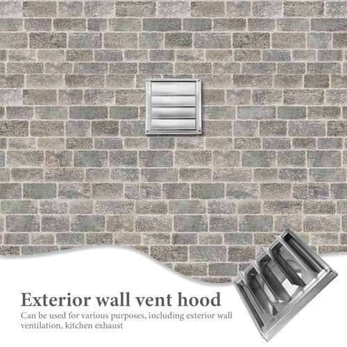 Grille de ventilation acier inoxydable carré pour mur extérieur