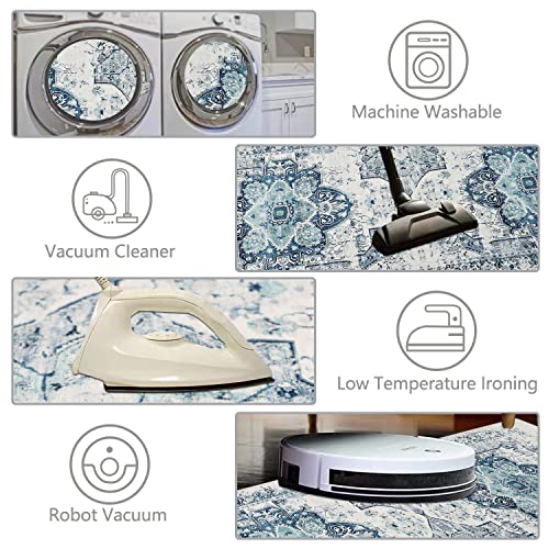 Homcomoda Persian Hallway Runner Rug Washable Non-Slip Distressed Vintage Runner Rug For Hallway 2X6 Boho Kitchen Runner Rug Non-Shedding Carpet Runner For Hallway Entrance Kitchen #TOP2