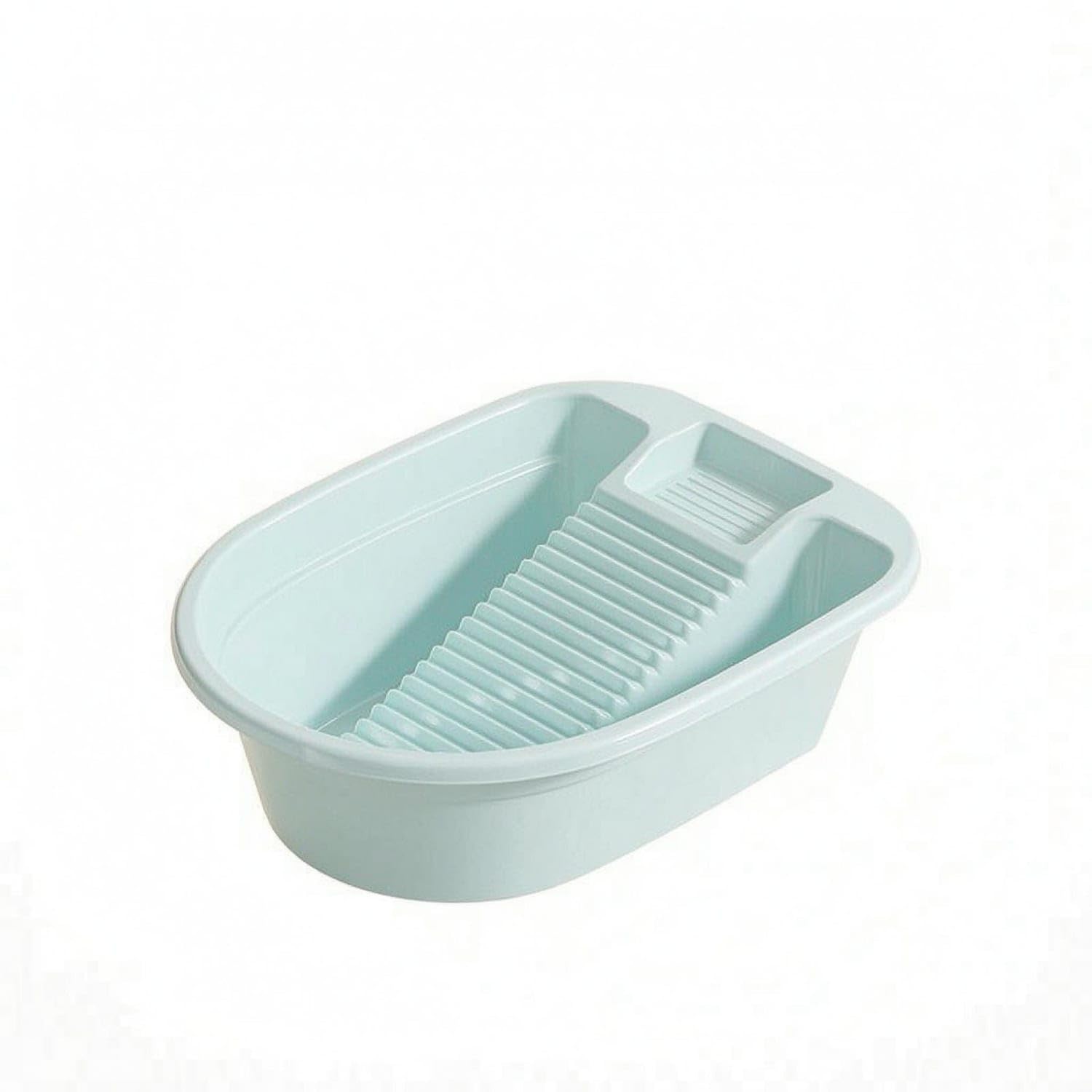Ribbed Surface Washboard Basin Open-Top Hand Washing Basin, Blue, M-image-18