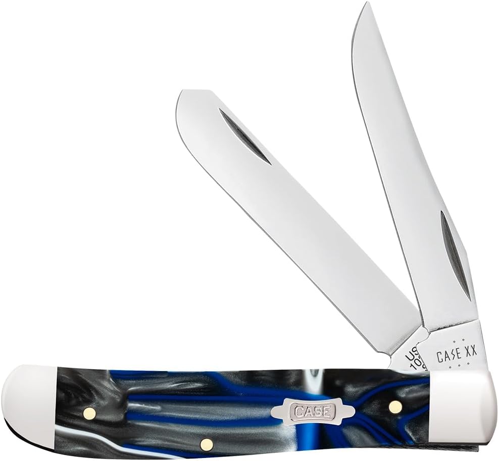 Case XX WR Pocket Knife Mini Trapper Kirinite Pacific Tides Item #53811 (10207 SS) Length Close: 3 1/2 inches