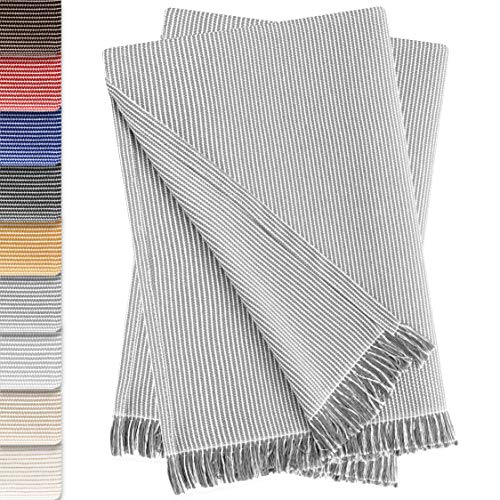 Vipalia Pack de 2 Colchas Multiusos Sofa. Plaids para Cama. Mantas Foulard Cubresofa Cubrecama. Comodas Practicas y Suaves. Calidad Diseño. Paul 230 x 260 cm Gris Oscuro