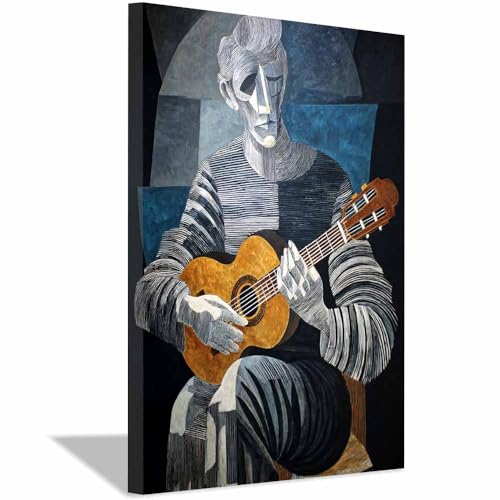 Tableau mural sur toile abstrait moderne gris 20x30cm encadré