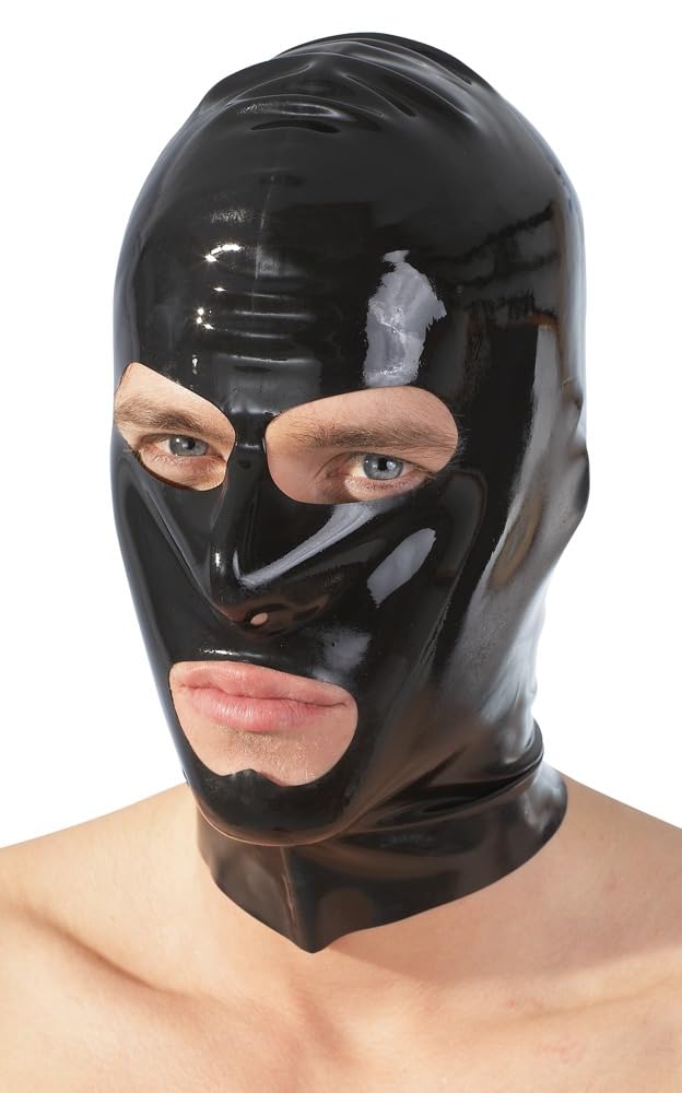 Latex Late X Maschera per la testa in lattice Nero