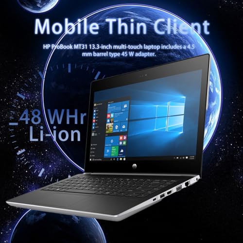 Image of HP ProBook MT31 Mobile Thin Client Business Laptop, Intel Celeron 3867U, 8GB RAM, 128GB SSD, 13.3 inch Notebook, Webcam, WiFi, Windows 11 Pro(Renewed)