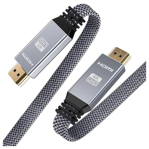 4K HDMI-kabel 2 m, HDMI 2.0-kabel Snowkids platt Ultra hdmi till hdmi hög hastighet 18 Gbps 4 K @ 60 Hz, UHD 2160p, HD 1080p, 3D, ARC, Ethernet, Videoretur, HDCP 2.2, kompatibel med fire TV/PS4 kvalitet nylonsladd grå