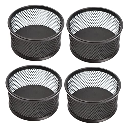 Angoily 4Pcs Mesh Paper Clip Dispenser Creative Desk Organizer for School Office Stylish Holder for Paper Clips Simple Design for Neat Desktop Storage
