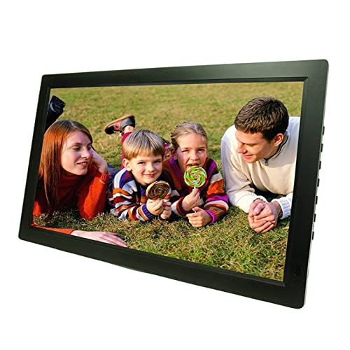 Cadre Photo Numérique 15,6 Pouces Écran LED 1080P avec Horloge et Télécommande
