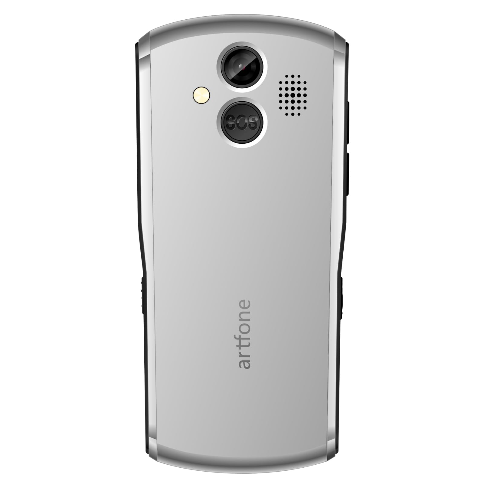 artfone A400 4G Telefono Senior senza Abbonamento丨Telefono con Tasti Grandi per Anziani con Fotocamera 2MP & Tasto SOS丨Display 2,4 Pollici丨Batteria 1800mAh丨Base di Ricarica丨USB-C – Argento