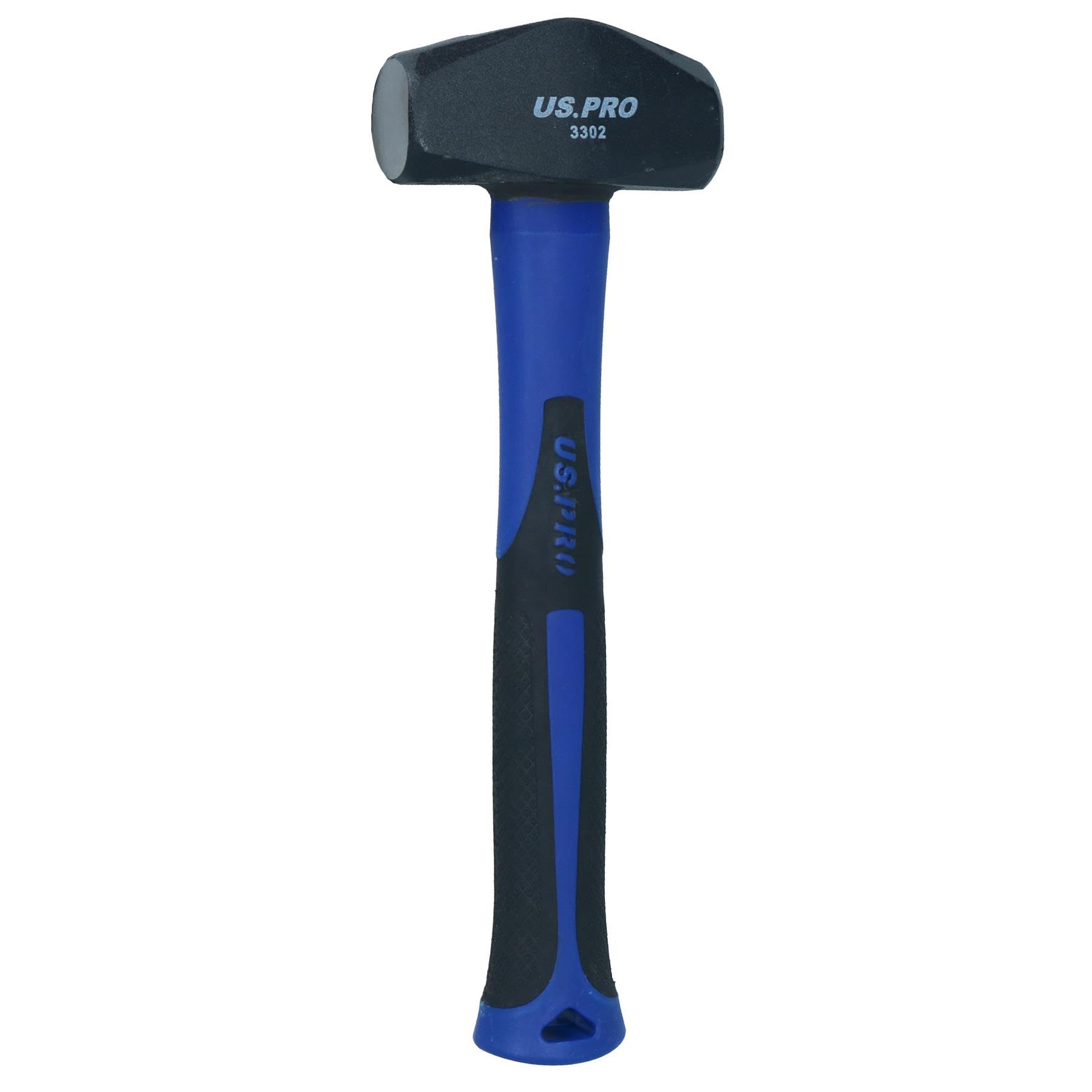 Ab Tools Blue, Black Us Pro Tools Double Faced 2Lb Lump Hammer With Tpr Handle Rubber Grip 3302
