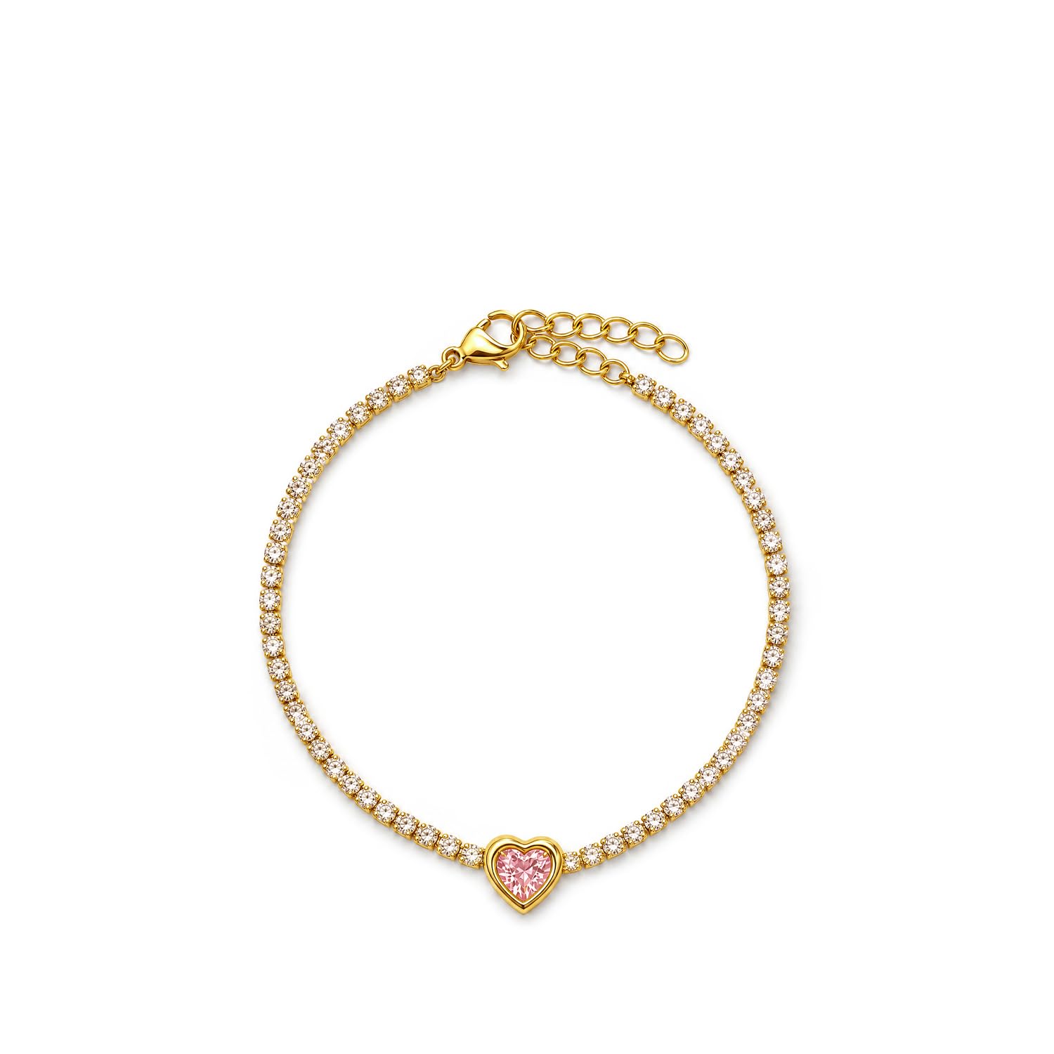 Radiant Heart Crystal Bracelet for Women - Waterproof & Anti-Tarnish-image-18