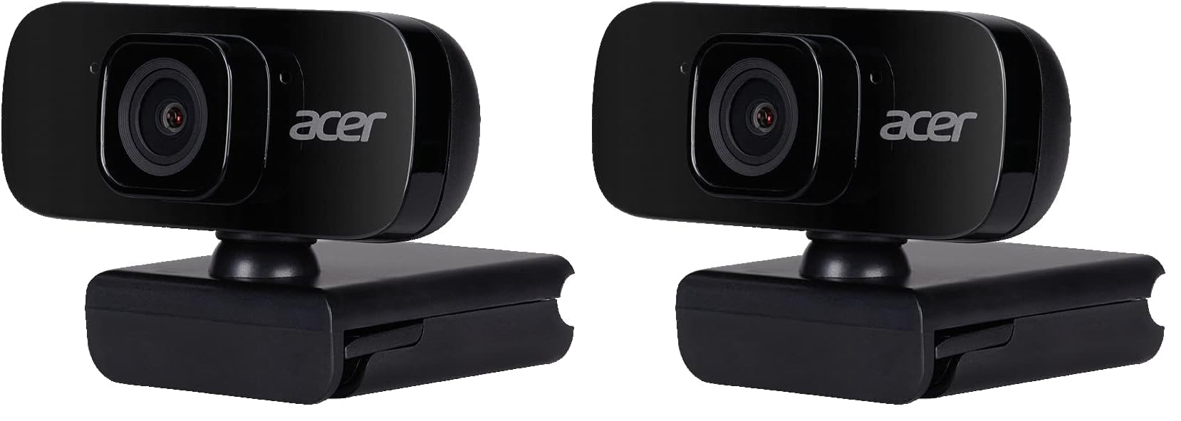 Acer FHD Conference Webcam, Webcam PC con Microfono, Risoluzione Full HD da 2 MP, Audio Digitale, Rotazione 360 gradi, Cavo USB, Nero (Confezione da 2)