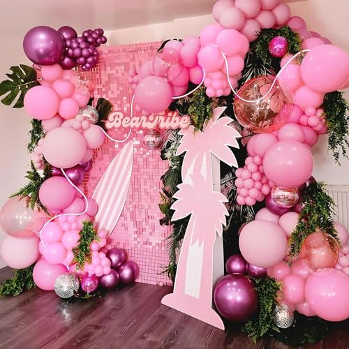 Image of Kelfara Pink Balloons Metallic Hot Pink Balloons 60PCS 12inch
