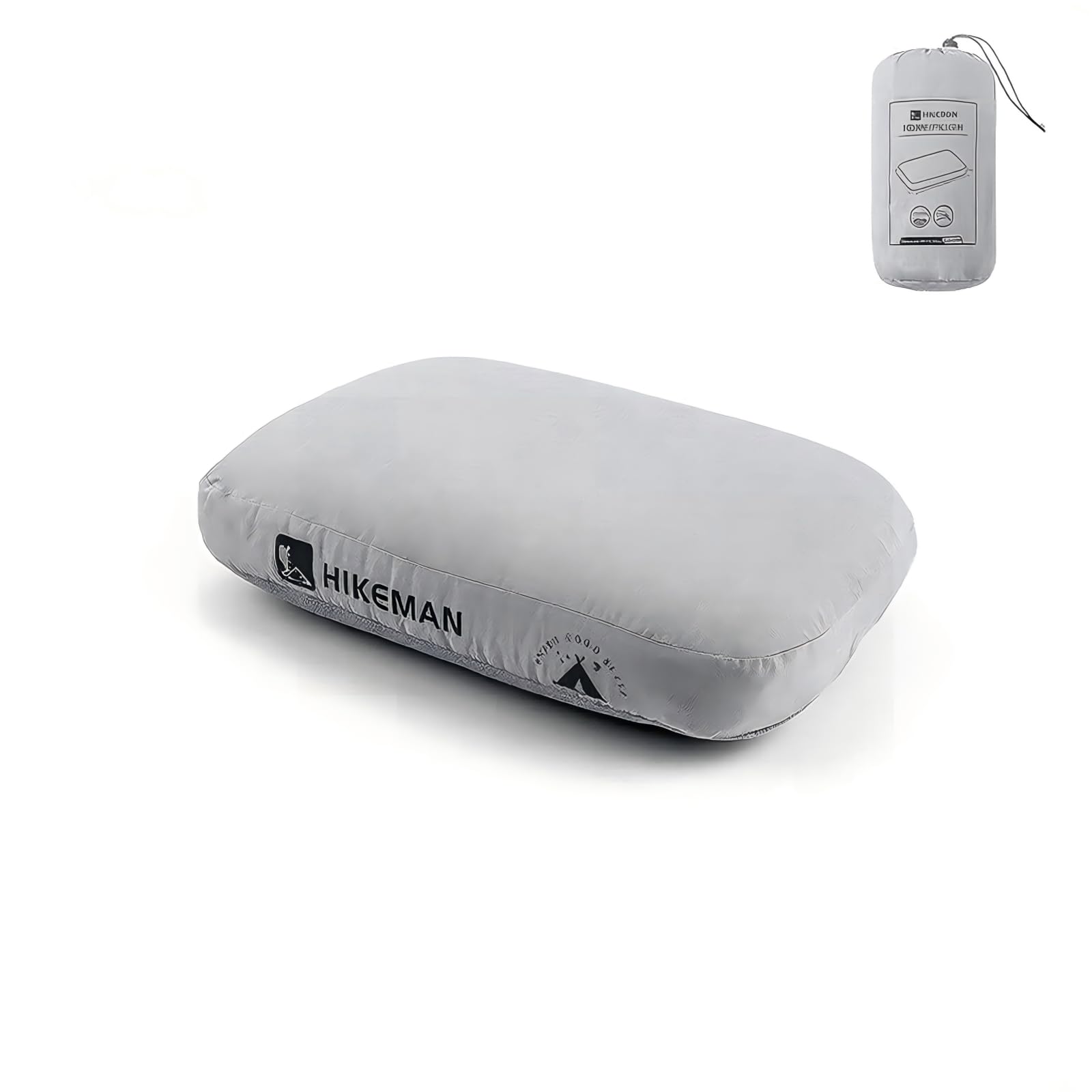 Almohada Lenta, Almohada para Acampar, Espuma,Gris