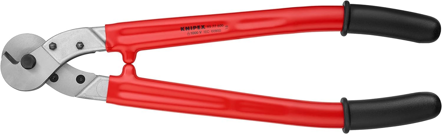 Knipex Cortacables para cable trenzado Aisladas por inmersión en plástico reforzado 600 mm 95 77 600
