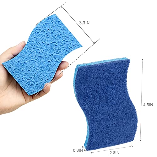 Image of CELOX 24 Pack Non-Scratch Dish Sponge, Dual Sided Kitchen Sponges for Dishes, Long Lasting Dishwashing Household Cleaning Sponges for Kitchen, Easy to Dry and Reusable