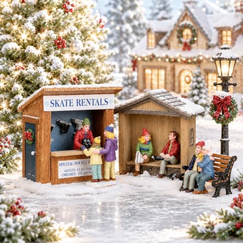 Lemax 03849 Christmas Village Accessory: Skate Rentals (Set of 3)