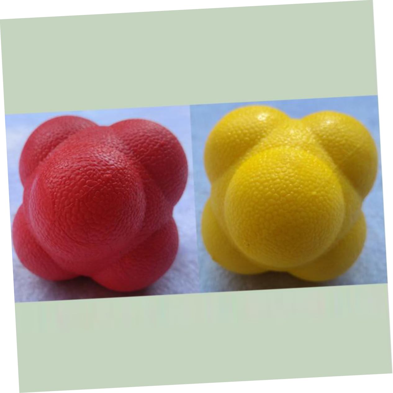 DECOMELODY 3Pcs Agility Reaction Ball High Difficulty Training Balls for Reflex and Coordination Six Sided Design for Enhanced Speed and Agility Sports Red Blue Yellow