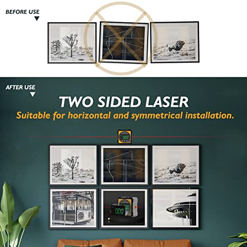Tooliom Digital Angle Finder With Dual Electronic Laser 4-Side Strong Magnetic Angle Gauge Rechargeable Digital Level Tool With Type-C Charging Port For Woodworking And Building #TOP2