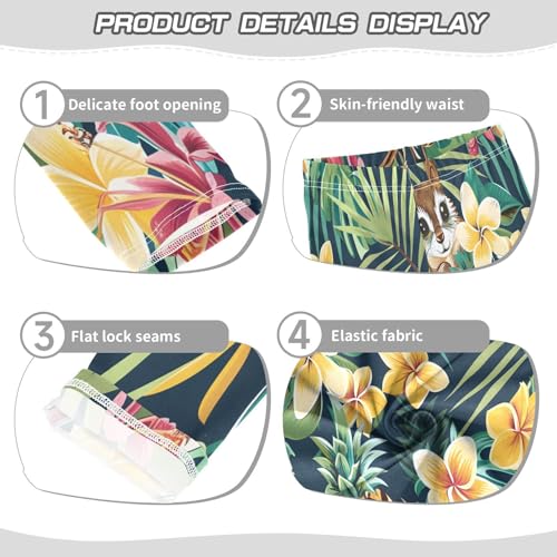 Bolaz Toddler Girls Leggings Printed Yoga Pants Leggings Pineapples Chipmunks for Kids3