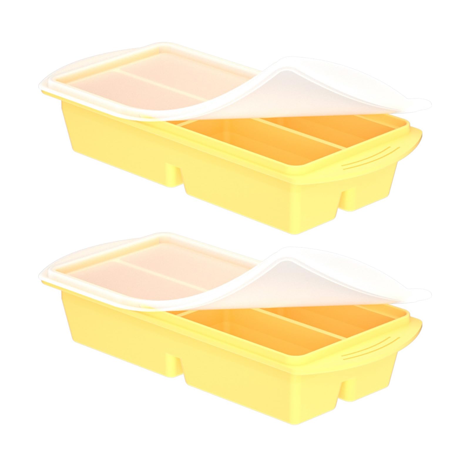 hogtnd Pack of 2 Stackable Large Ice Block Bowls with Protective Covers for Cooling Soups, Drinks and Purees Kitchen Club Drinks Ice Moulds