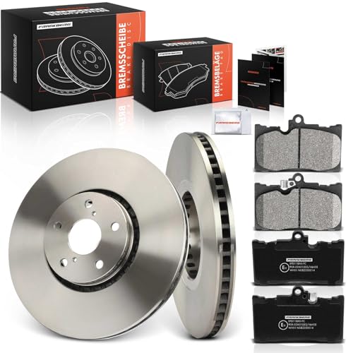 Image of Frankberg Brake Kit incl. 2x Brake Disc + 4x Brake Pad Front Compatible with GS S19 GS L1 RC C1 IS III E3 Replace# 0446530470,0446530470