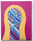 Chris Riggs art gallery original portrait 20 x 16 woman contemporary nyc