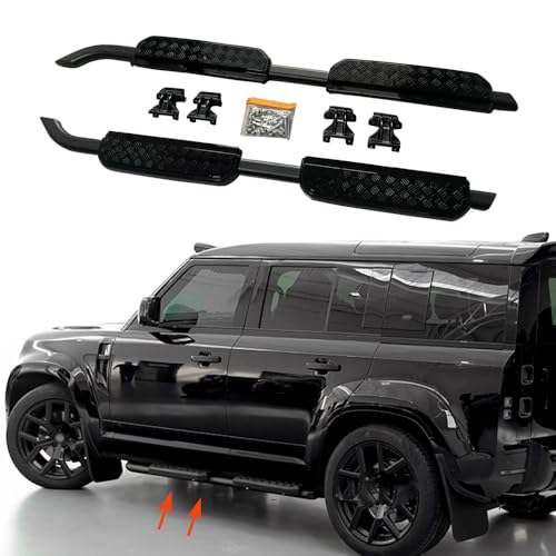 2PCS Aluminum Side Steps para Land Rover Defender 110 130