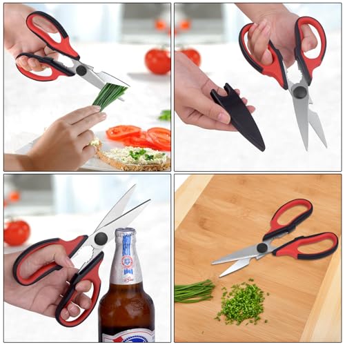KYDIFS Left Handed Scissors Kitchen Shears for Adult, All Purpose Heavy Duty Meat Scissors Poultry Shears - Image 4