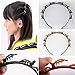 Produktbild Double Bangs Frisur Haarnadel Stirnband, Anti Slip Double Layer Haarband Für Frauenhaar, Kunststoff Stirnbänder Mit Zahnkamm Für Frauen Mädchen Thin Hair Hoop Fashion (Black+Brown)