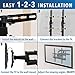Mount-It! Full Motion TV Wall Mount | Stable Dual Arm Articulating Bracket for 32-55 Inch TVs | Swivel, Tilt & Extend | Universal VESA Wall Mount for Flat Screen, LED, LCD, OLED | 115 lbs Capacity