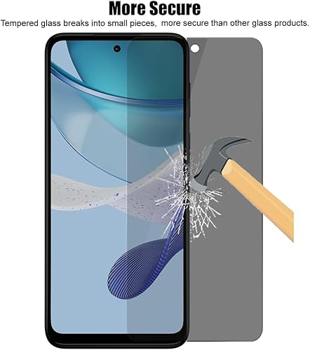 Miniatura 6 de (3+3) para Motorola Moto G 5G 2023 (paquete de 3) Protector de pantalla de privacidad de vidrio templado antiespía y (3 unidades) protector de lente