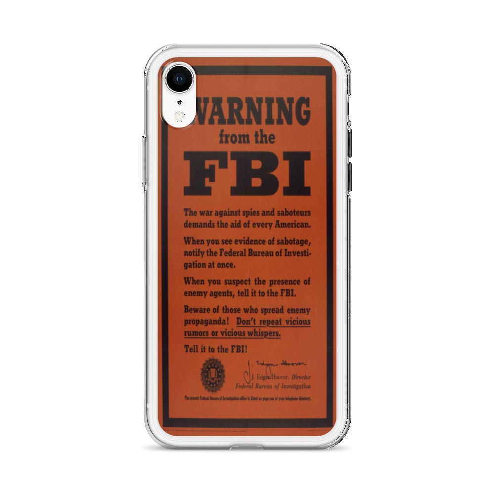 Amazon Com Vintage Poster Warning From The Fbi 1484 Iphone Xr Phone Case