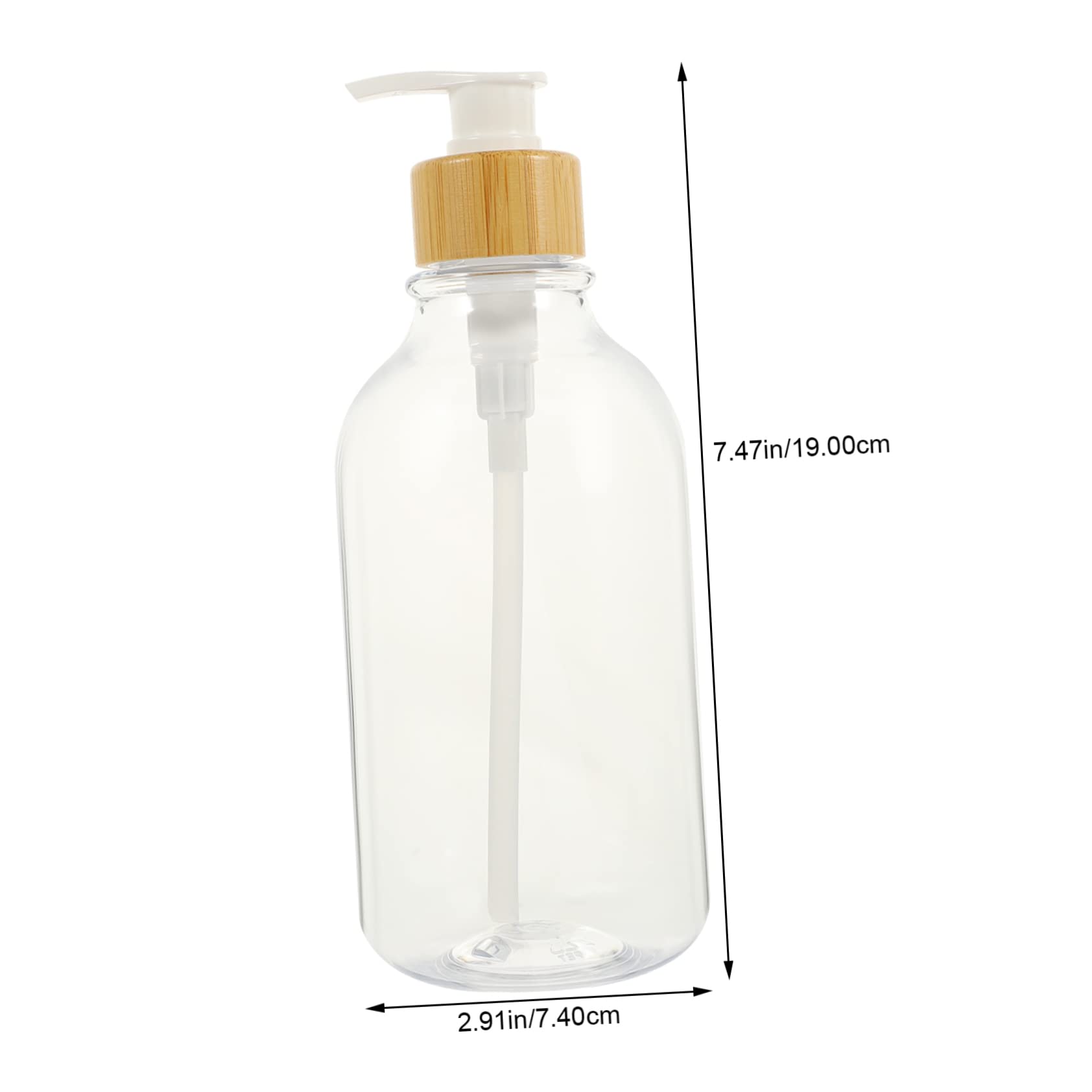 OUNONA 3 Series Botella Dispensadora De Jabón Líquido con Bomba De Bambú De Botella De Viaje para Baño Y Cocina Resistente Y Elegante 2 Piezas X 3